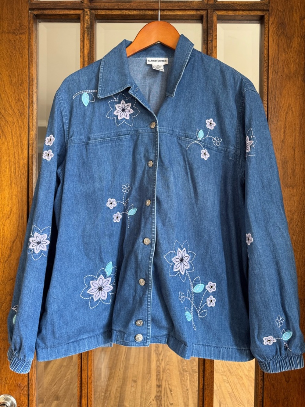Vintage Alfred Dunner Embroidered Denim Jacket